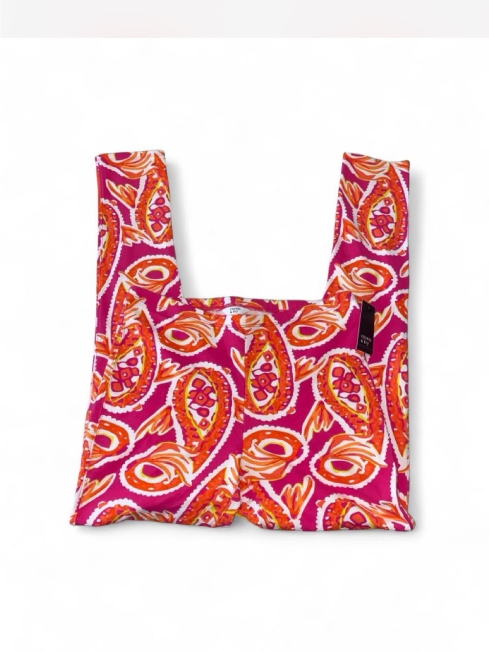 crown & ivy Pink and Orange Paisley Tote